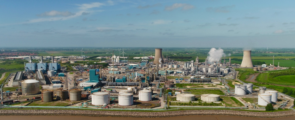 Aerial shot of Saltend Chemicals Park